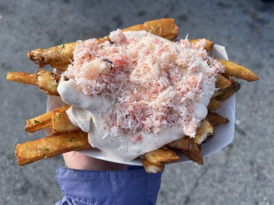 garlic crab fries