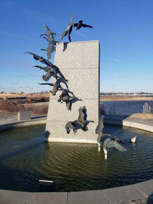 Statue down by the water