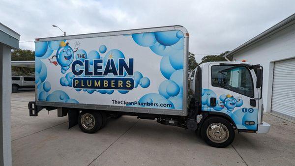 The Clean Plumbers arrive with fully stocked trucks ready to solve your plumbing problems!