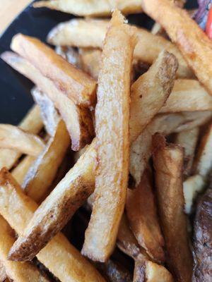 The greasiest, luke warm, french fries ever. When you walk into a restaurant and detect the smell of 'old' oil. Leave.