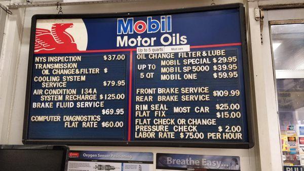 Prices as of March 2018 (subject to change over time)