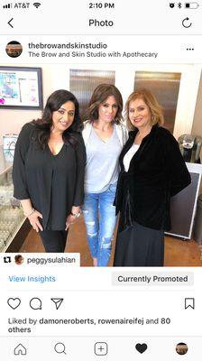 We had Peggy from the RHOC get one of our signature facials.