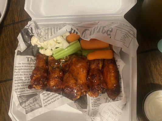 Bourbon wings