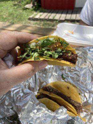 Carne al pastor street taco, all dressed up and nowhere to go (expect into my mouth!)