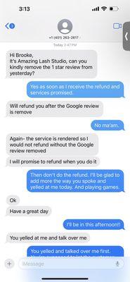 The rude owner demanding I take my bad google review down