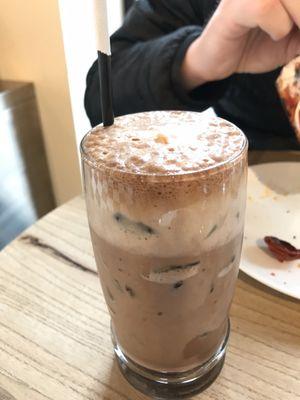 Shaken mocha (not sweet and perfectly strong)