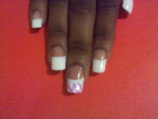 Practice Lightless Gel full set with nail art by LaShondra