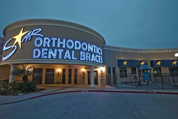 Twilight hour at the Star Orthodontics office in Corpus Christi, Texas.