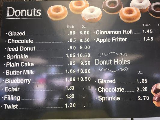 Donut Menu