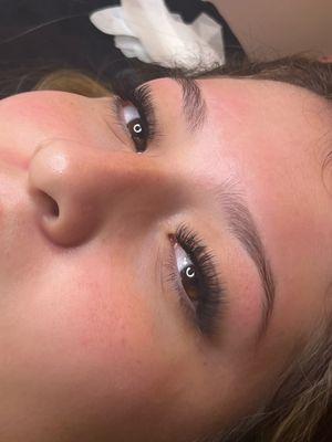 Volume set eyelash extensions