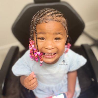 Natural Kids Styling. Princess Transformation  /Freestyle Braids. Front