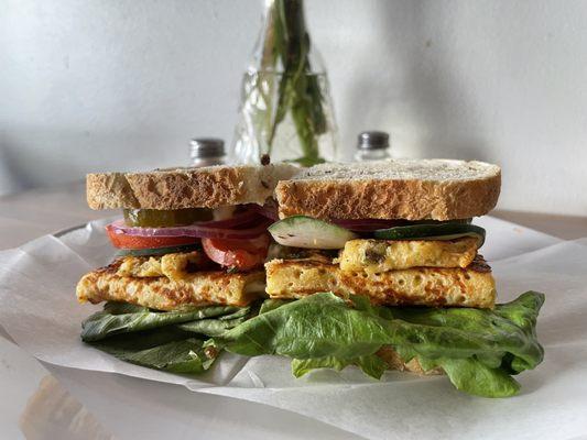 Vegan Egg Sandwich Breakfast