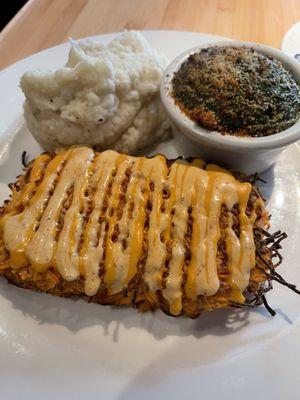 Sweet potato crusted grouper