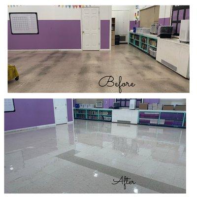 Floor waxing, Floors Maintenance.