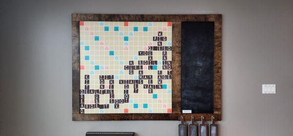 Scrabble board for residents