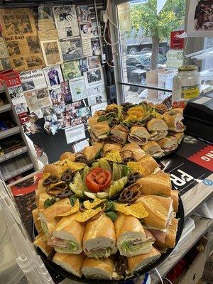 Call Koch's deli a day before for easy cater 2152228662