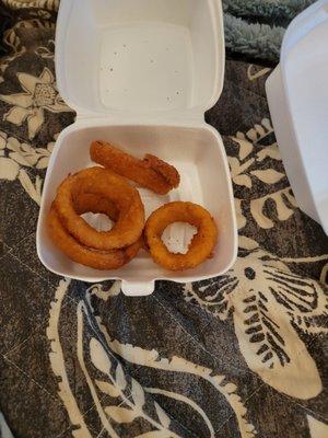 This is what we got for onion rings minus 2 small rings.