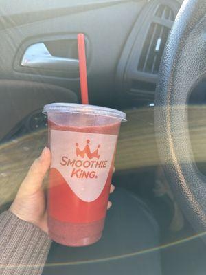 Berry Punch.  Strawberries, Raspberries, Wild Blueberries, Apple Blueberry Juice Blend, Electrolyte Blend