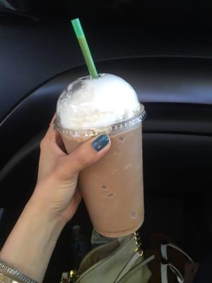 Mocha frappucino 20oz, so good on a hot day!