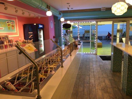 Inside at sweetFrog on the Boardwalk!