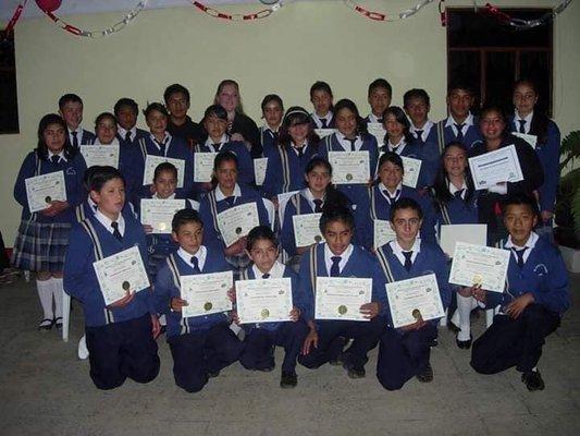 We pay it forward by sponsoring students in Guatemala!