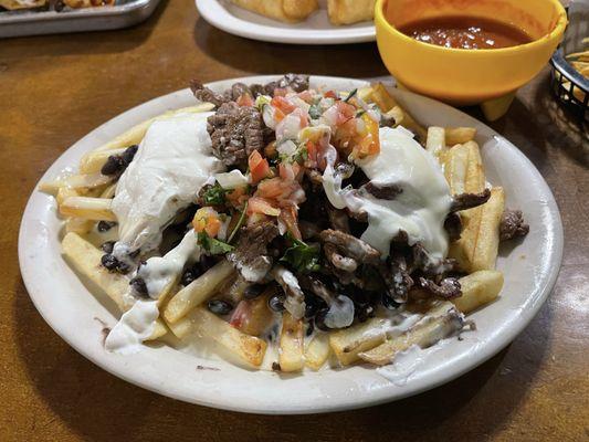 Asada Loaded fries with steak