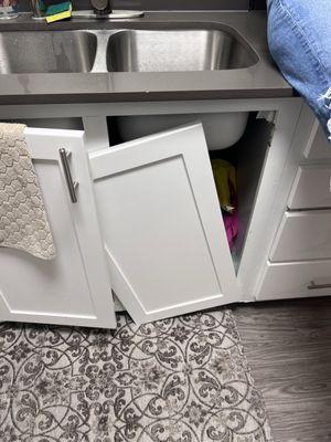 broken kitchen cabinets