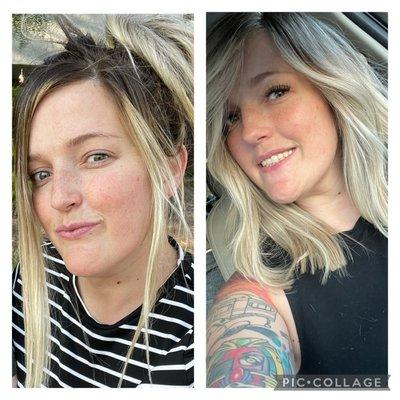 Here is a before and after !