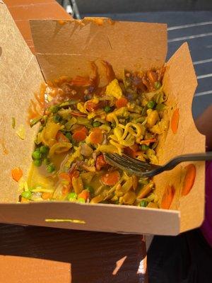 Yakisoba Noodles with coconut curry