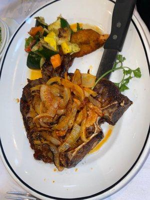 T-Bone with mix veggies