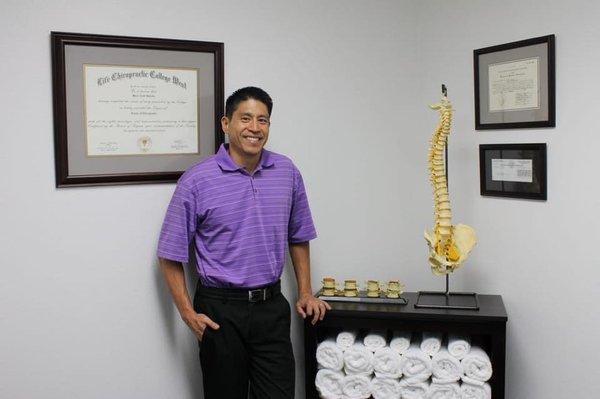 Dr. Marc Sakoda, in-house Chiropractor