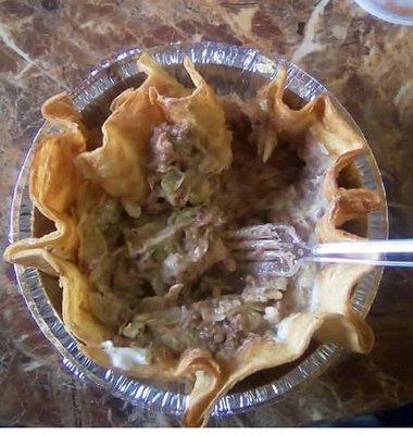 Beef taco salad. So yummy!