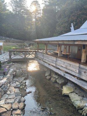 Stream next to the bunkhouse.