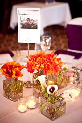 One centerpiece design- Photo credit to Liesl Diesel