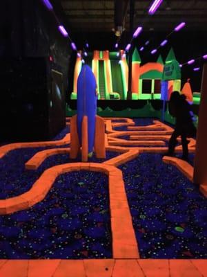 The mini golf area .