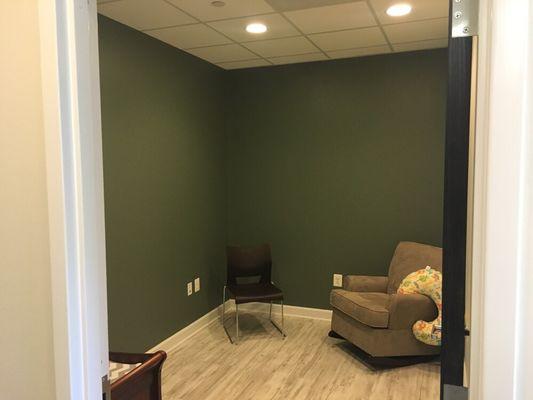 Private nursing room for families.