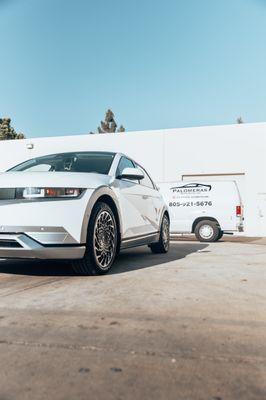 2022 IONIQ 5 received a Full Paint correction & Life Time Ceramic Pro Coating At our new location in simi valley !