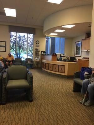 Lobby is not very comfy to be waiting hours for family of people in surgery