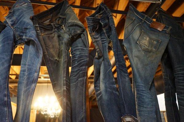 Some of our first jeans that we made