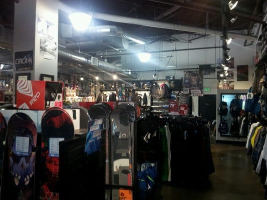 Inside store