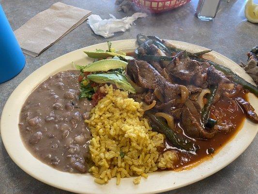 Steak fajitas