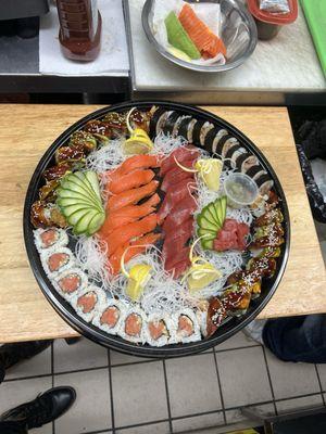 Frank is a very talented Sushi chef. Very reasonable prices and can make anything to order.