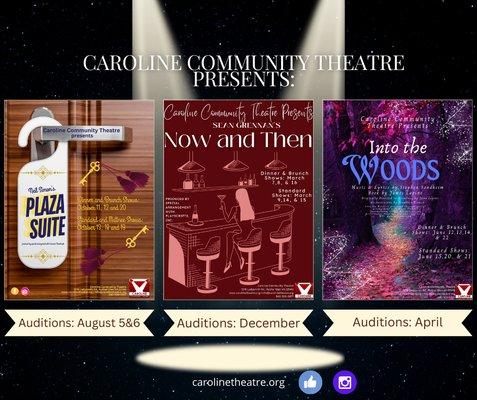 Join us for these great shows during our 24-25 theatrical season!