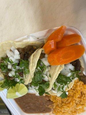 Three taco plate