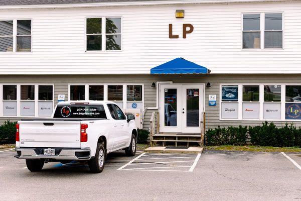 LP Appliance showroom Route 302 Westbrook, Maine