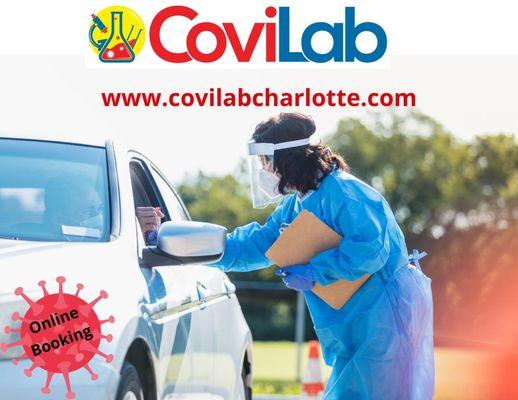 Book your appointment for your Covid 19 test today.  www.covilabcharlotte.com