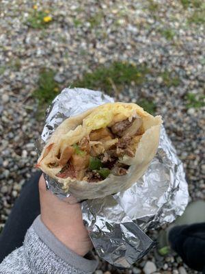 Steak ranchero burrito