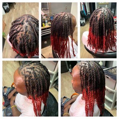 Color wash and re-twist and style