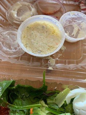 This is my Caesar dressing . It an 1hr 20 min for my food to come. My food was ice cold! Frank said ,"we are trying our best".