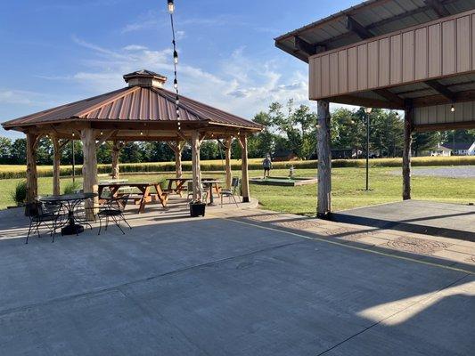 More patio and a fun big sized pool table to play on. Son loved that!